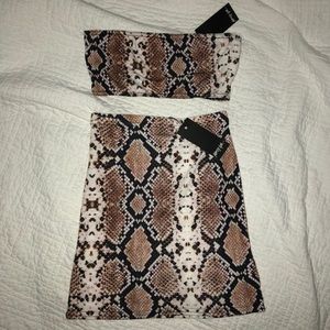 Nasty Gal Snakeskin Set